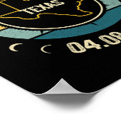 Texas Total Solar Eclipse 2024 American Totality A Poster (Ecke)