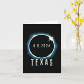 Texas Total Solar Eclipse 2024 Blue April 8 Men Wo Karte (Gelbe Blume)