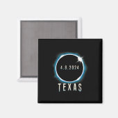 Texas Total Solar Eclipse 2024 Blue April 8 Men Wo Magnet (Vorderseite/Rückseite)