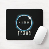 Texas Total Solar Eclipse 2024 Blue April 8 Men Wo Mousepad (Mit Mouse)