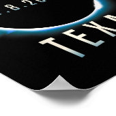 Texas Total Solar Eclipse 2024 Blue April 8 Men Wo Poster (Ecke)