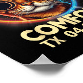 Texas Total Solar Eclipse 2024 Poster (Ecke)