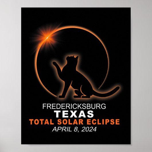 Texas Total Solar Eclipse 2024 Poster (Vorne)