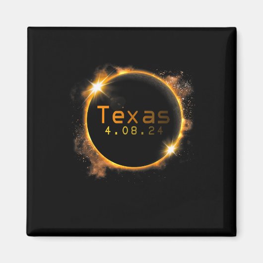 Texas Total Solar Eclipse 2024 Solar Eclipse Magnet (Vorne)
