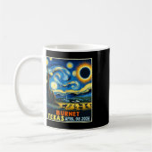 Texas Total Solar Eclipse 2024 Starry Night Kaffeetasse (Links)