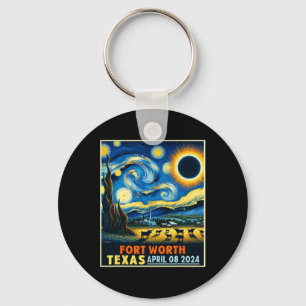 Texas Total Solar Eclipse 2024 Starry Night Schlüsselanhänger