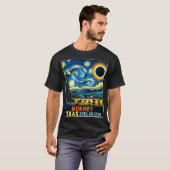 Texas Total Solar Eclipse 2024 Starry Night T-Shirt (Vorne ganz)