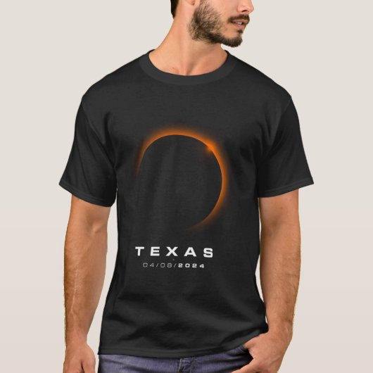 Texas Total Solar Eclipse 2024 Texas Solar Eclipse T-Shirt (Vorderseite)