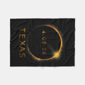 Texas Total Solar Eclipse April 8 2024 Texas Solar Fleecedecke (Vorderseite (Horizontal))