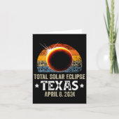 Texas Total Solar Eclipse April 8 2024 Texas Solar Karte (Vorderseite)