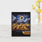 Texas Total Solar Eclipse April 8 2024 Texas Solar Karte (Gelbe Blume)
