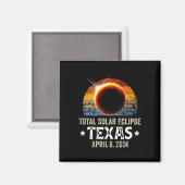 Texas Total Solar Eclipse April 8 2024 Texas Solar Magnet (Vorderseite/Rückseite)