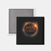 Texas Total Solar Eclipse April 8 2024 Texas Solar Magnet (Vorderseite/Rückseite)