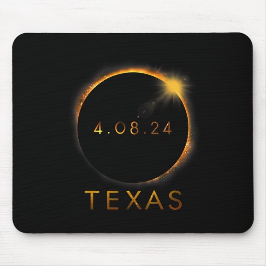 Texas Total Solar Eclipse April 8 2024 Texas Solar Mousepad (Vorne)
