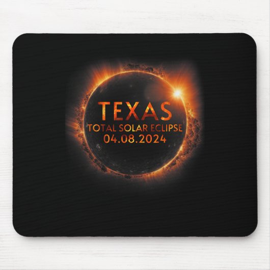 Texas Total Solar Eclipse April 8 2024 Texas Solar Mousepad (Vorne)