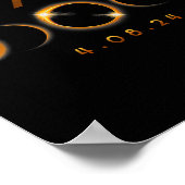 Texas Total Solar Eclipse April 8 2024 Texas Solar Poster (Ecke)