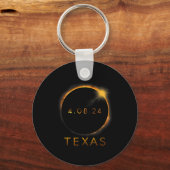 Texas Total Solar Eclipse April 8 2024 Texas Solar Schlüsselanhänger (Vorderseite)