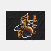 Texas Total Solar Eclipse April 8 2024 US-Karte To Fleecedecke (Vorderseite (Horizontal))