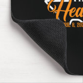 Texas Total Solar Eclipse April 8 2024 US-Karte To Mousepad (Ecke)
