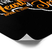 Texas Total Solar Eclipse April 8 2024 US-Karte To Poster (Ecke)