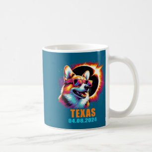 Texas Total Solar Eclipse Corgi Illustration Kaffeetasse