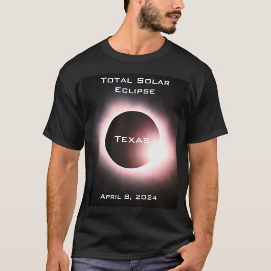 Texas Total Sonnenfinsternis 8. April 2024 T-Shirt (Vorderseite)