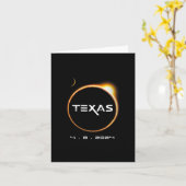 Texas Totality 4.08.2024 Total Solar Eclipse 2024 Karte (Gelbe Blume)
