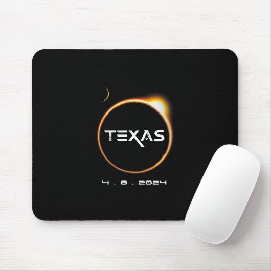 Texas Totality 4.08.2024 Total Solar Eclipse 2024 Mousepad (Mit Mouse)