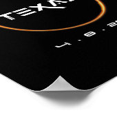 Texas Totality 4.08.2024 Total Solar Eclipse 2024 Poster (Ecke)