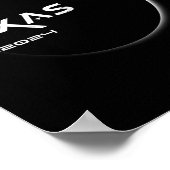 Texas Totality 4.08.2024 Total Solar Eclipse 2024 Poster (Ecke)