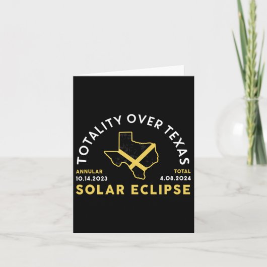 Texas Totality Annual Total Solar Eclipse 2024 Karte (Vorderseite)