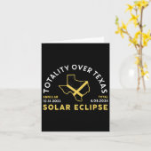 Texas Totality Annual Total Solar Eclipse 2024 Karte (Gelbe Blume)