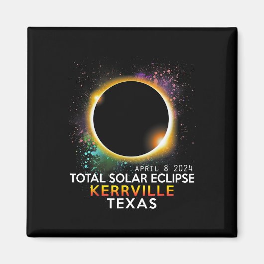 Texas Totality Total Solar Eclipse 8. April 2024 Magnet (Vorne)
