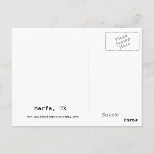 Texas Tracks Postkarte (Rückseite)