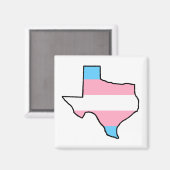 Texas Trangender Pride Magnet (Vorderseite/Rückseite)