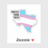 Texas Trans Jugend schützen Aufkleber (Blatt)