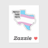 Texas Trans Jugend schützen Aufkleber (Blatt)
