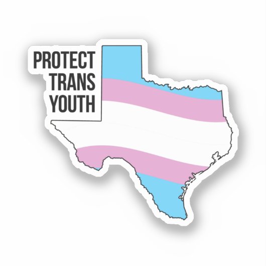 Texas Trans Jugend schützen Aufkleber (Vorderseite)