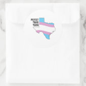 Texas Trans Jugend schützen Runder Aufkleber (Tasche)