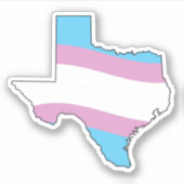 Texas Trans Pride Aufkleber (Vorderseite)