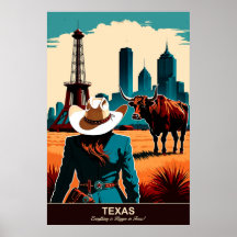 Texas Travel: Alles ist ein größeres Reiseplakat