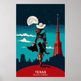 Texas Travel: Der Geist des Abenteuers Reiseposte Poster