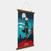 Texas Travel: Der Geist des Abenteuers Wandteppich Mit Holzrahmen (Gewinkelt)