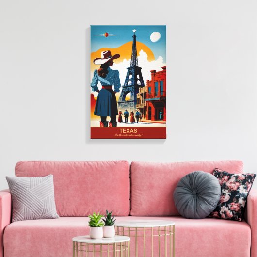 Texas Travel: Es ist wie ein ganzes anderes Land Leinwanddruck (Insitu (Wohnzimmer))