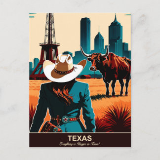 Texas Travel: In Texas ist alles größer Postkarte