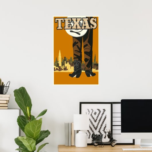 Texas Travel Poster (Heimbüro)