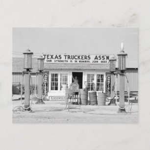 Texas Truck Stop, 1939 Postkarte