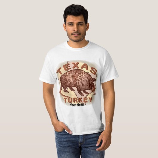 Texas Turkey Armadillo T-Shirt (Vorne ganz)