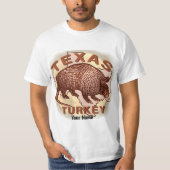 Texas Turkey Armadillo T-Shirt (Vorderseite)