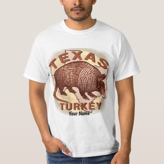 Texas Turkey Armadillo T-Shirt (Vorderseite)